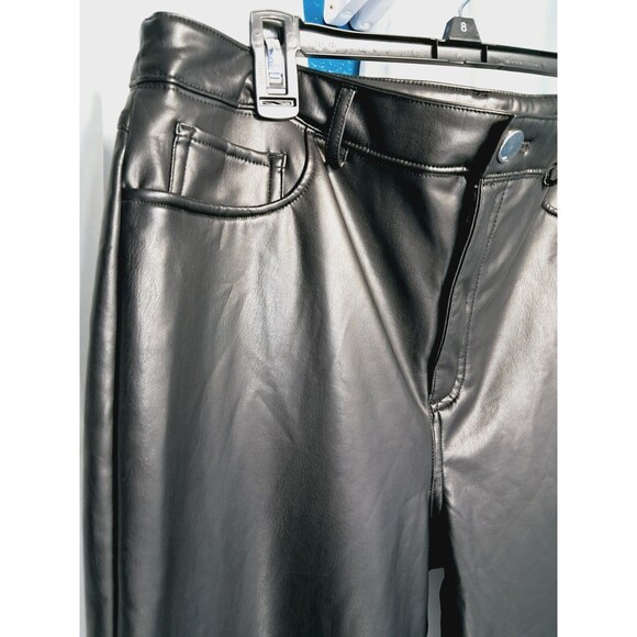 Inc International Concepts Women's Black Faux-Leather Skinny Pants Size 16 - Picture 5 of 11